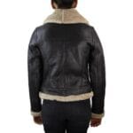Giacca da donna in vera pelle di pecora, marrone beige, in pelliccia, da aviatore - Knighthood Store