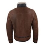 Mens Real Sherling Sheepskin Zip Pilot Flying Jacket Retro Vintage WW2 Tailored - Knighthood Store