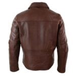 Giacca da uomo classica in vera pelle morbida con cerniera e colletto a scatola, vestibilità casual elegante - Knighthood Store