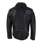 Giacca da uomo classica in vera pelle morbida con cerniera e colletto a scatola, vestibilità casual elegante - Knighthood Store