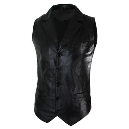Herren Echtleder Weste Hellbraun Braun Schwarz Burgunderrot Smart Casual Vintage Retro - Knighthood Store