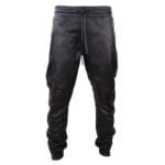 Pantaloni da jogging in vera pelle da uomo, elasticizzati, casual - Knighthood Store