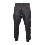 Pantaloni da jogging in vera pelle da uomo, elasticizzati, casual - Knighthood Store
