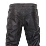 Pantaloni da jogging in vera pelle da uomo, elasticizzati, casual - Knighthood Store