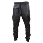 Pantaloni da jogging in vera pelle da uomo, elasticizzati, casual - Knighthood Store