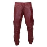 Pantaloni da jogging in vera pelle da uomo, elasticizzati, casual - Knighthood Store