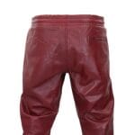 Pantaloni da jogging in vera pelle da uomo, elasticizzati, casual - Knighthood Store