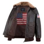 Mens Real Leather US Aviator Air Force Pilot Flying Bomber Jacket - Knighthood Store