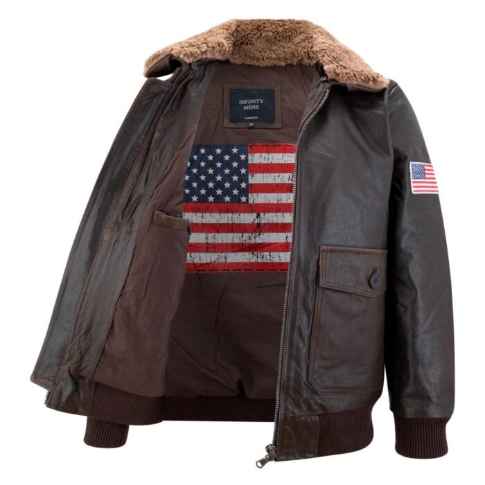 Mens Real Leather US Aviator Air Force Pilot Flying Bomber Jacket - Knighthood Store