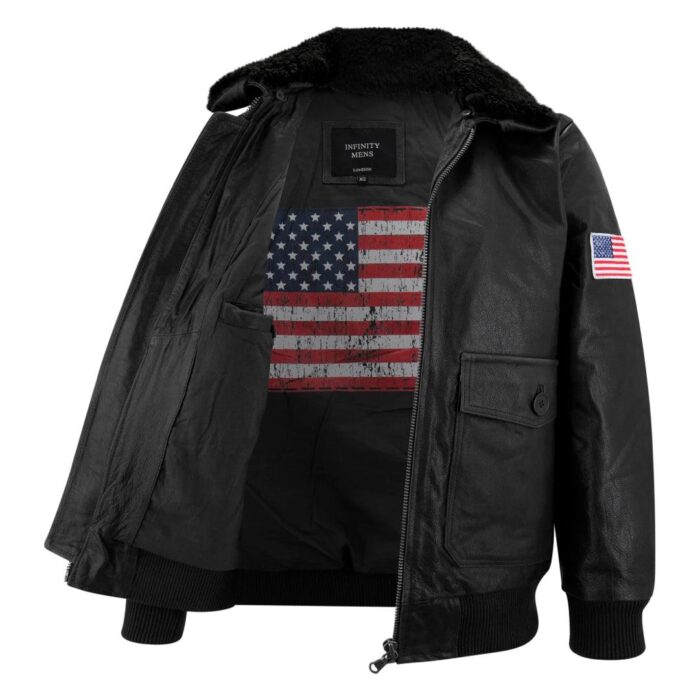 Mens Real Leather US Aviator Air Force Pilot Flying Bomber Jacket - Knighthood Store
