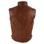 Chaleco de piel auténtica para hombre, acolchado, con cremallera, informal - Knighthood Store