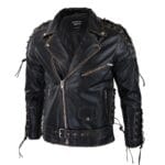 Mens Live To Ride Cow Hide Real Leather Jacket Original Cross Zip Brando Biker Motorcycle - Knighthood Store