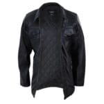Mens Classic Real Leather Safari Jacket Over Coat Soft Napa Leather Regular Fit - Knighthood Store