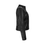 Veste motard vintage en cuir véritable pour femme, coupe zippée, col Nehru, style japonais - Knighthood Store