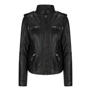 Ladies Women Genuine Real Leather Slim Fit Yellow Green Pink Biker Jacket - Knighthood Store