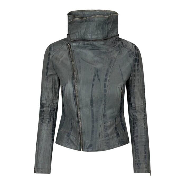 Womens Ladies Girls Soft Black Real Leather Racing Biker Style Jacket - Knighthood Store