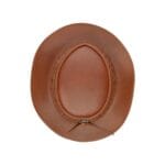 Sombrero de vaquero australiano unisex de cuero auténtico, estilo clásico de forajido para montar en el Outback - Knighthood Store