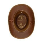 Sombrero de vaquero australiano unisex de cuero auténtico, estilo clásico de forajido para montar en el Outback - Knighthood Store