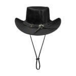 Sombrero de vaquero australiano unisex de cuero auténtico, estilo clásico de forajido para montar en el Outback - Knighthood Store