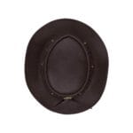 Sombrero de vaquero australiano unisex de cuero auténtico, estilo clásico de forajido para montar en el Outback - Knighthood Store