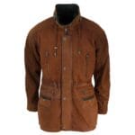 Herren Wildleder Echte Safari Jacke Jagd Duffle Parka 3/4 Mantel Klassisches Leder - Knighthood Store