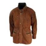 Herren Wildleder Echte Safari Jacke Jagd Duffle Parka 3/4 Mantel Klassisches Leder - Knighthood Store