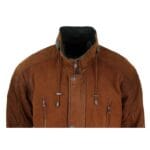 Herren Wildleder Echte Safari Jacke Jagd Duffle Parka 3/4 Mantel Klassisches Leder - Knighthood Store