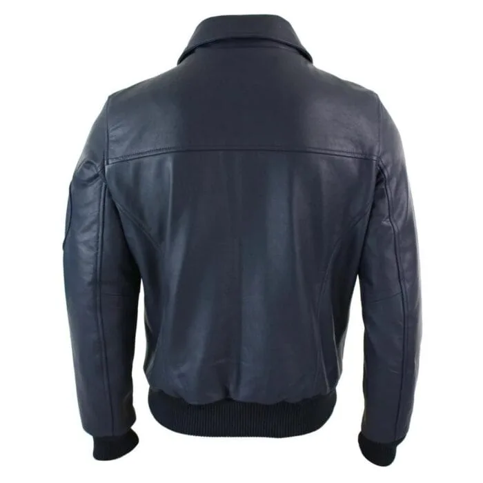 Mens Genuine Real Leather Harrington Bomber MA1 Classic Pilot MOD Jacket - Knighthood Store