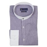 Camicia da uomo retrò anni '20, classica, vintage, con colletto rimovibile, a righe, stile Grandad Nehru Shelby, con bottoni penny - Knighthood Store