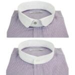 Camicia da uomo retrò anni '20, classica, vintage, con colletto rimovibile, a righe, stile Grandad Nehru Shelby, con bottoni penny - Knighthood Store