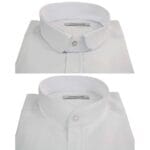 Camicia da uomo retrò anni '20, classica, vintage, con colletto rimovibile, a righe, stile Grandad Nehru Shelby, con bottoni penny - Knighthood Store
