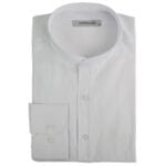 Camicia da uomo retrò anni '20, classica, vintage, con colletto rimovibile, a righe, stile Grandad Nehru Shelby, con bottoni penny - Knighthood Store