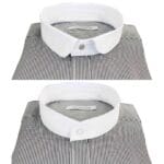 Camicia da uomo retrò anni '20, classica, vintage, con colletto rimovibile, a righe, stile Grandad Nehru Shelby, con bottoni penny - Knighthood Store