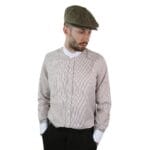 Camicia da uomo retrò anni '20, classica, vintage, con colletto rimovibile, a righe, stile Grandad Nehru Shelby, con bottoni penny - Knighthood Store