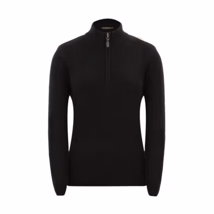 Womens Cashmere Jumper Zip Polar Neck Pure Cashmere Wool Pullover Cardigan - Knighthood Store