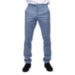 Mens Light Blue Sky Trousers Classic Stitch Wedding Summer Prom Classic - Knighthood Store