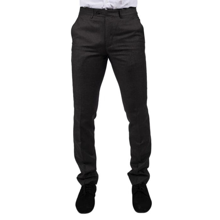 Pantalón gris oscuro de hombre con costura clásica para boda, graduación y verano - Knighthood Store