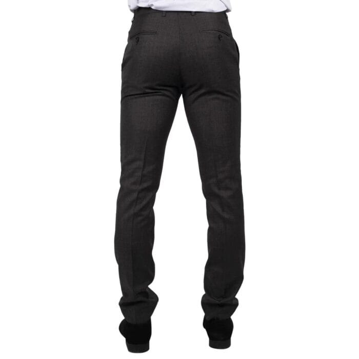 Pantalón gris oscuro de hombre con costura clásica para boda, graduación y verano - Knighthood Store
