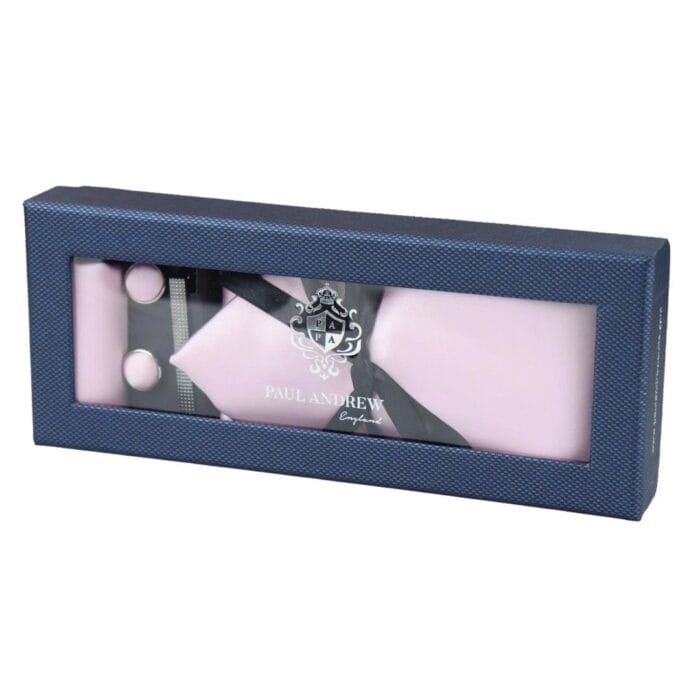 Corbata de seda satinada, pañuelo de bolsillo, gemelos y corbata de satén brillante - Knighthood Store