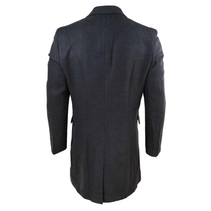Mens 3/4 Long Overcoat Jacket Wool Feel Coat Blinders Slim Fit - Knighthood Store