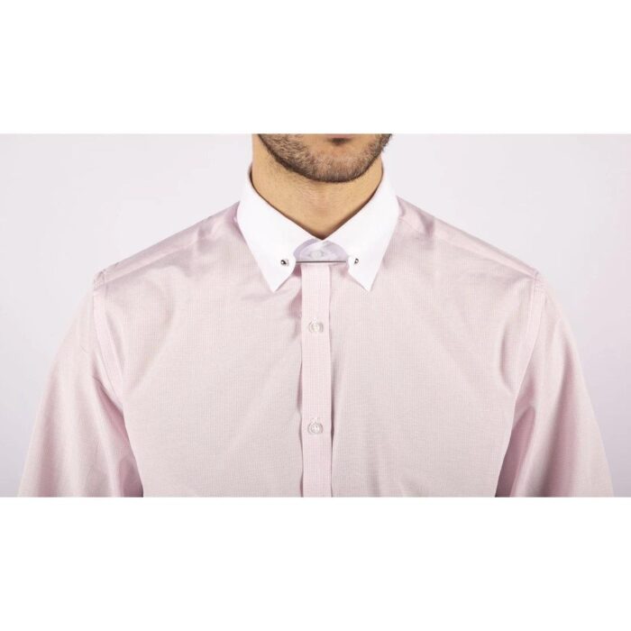 Mens Club Collar Shirt With Bar Poplin Pin White Black 1920s Peaky Blinders - Knighthood Store