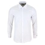 Mens White Nehru Classic Round Removable Collar Button Shirt Slim Regular Fit - Knighthood Store