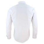 Mens White Nehru Classic Round Removable Collar Button Shirt Slim Regular Fit - Knighthood Store