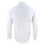 Mens White Nehru Classic Round Removable Collar Button Shirt Slim Regular Fit - Knighthood Store