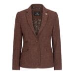 Costume en tweed pour femme, blazer, pantalon, gilet, chevrons, laine, marron rouille vintage - Knighthood Store