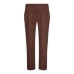 Costume en tweed pour femme, blazer, pantalon, gilet, chevrons, laine, marron rouille vintage - Knighthood Store
