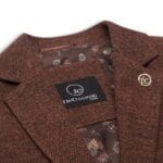 Costume en tweed pour femme, blazer, pantalon, gilet, chevrons, laine, marron rouille vintage - Knighthood Store