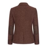 Costume en tweed pour femme, blazer, pantalon, gilet, chevrons, laine, marron rouille vintage - Knighthood Store