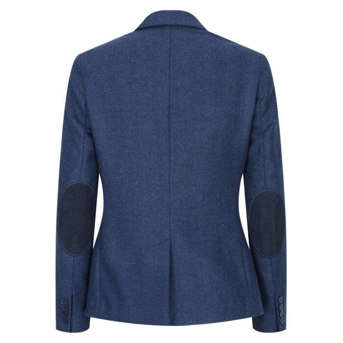 Womens Tweed Herringbone Blazer Jacket Waistcoat Navy Blue 1920s Vintage - Knighthood Store