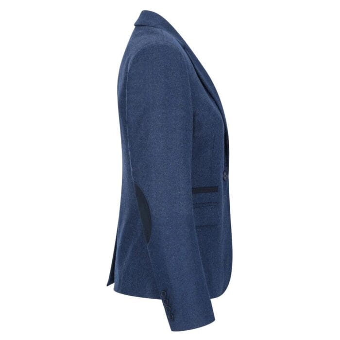 Womens Tweed Herringbone Blazer Jacket Waistcoat Navy Blue 1920s Vintage - Knighthood Store